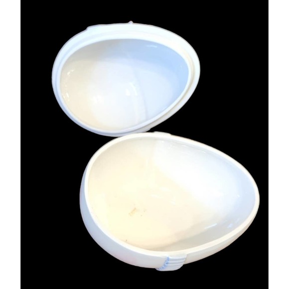 Vtg FITZ & FLOYD EASTER BUNNY RABBIT W/ PINK POLKA DOTS BOWL W/ LID - Picture 11 of 11